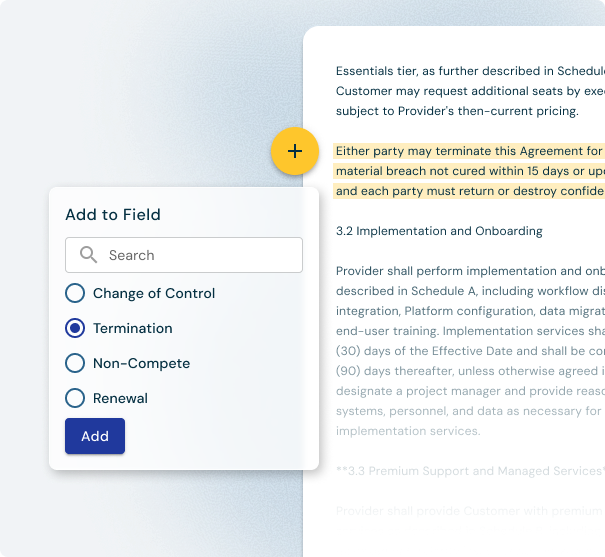 Create AI fields interface