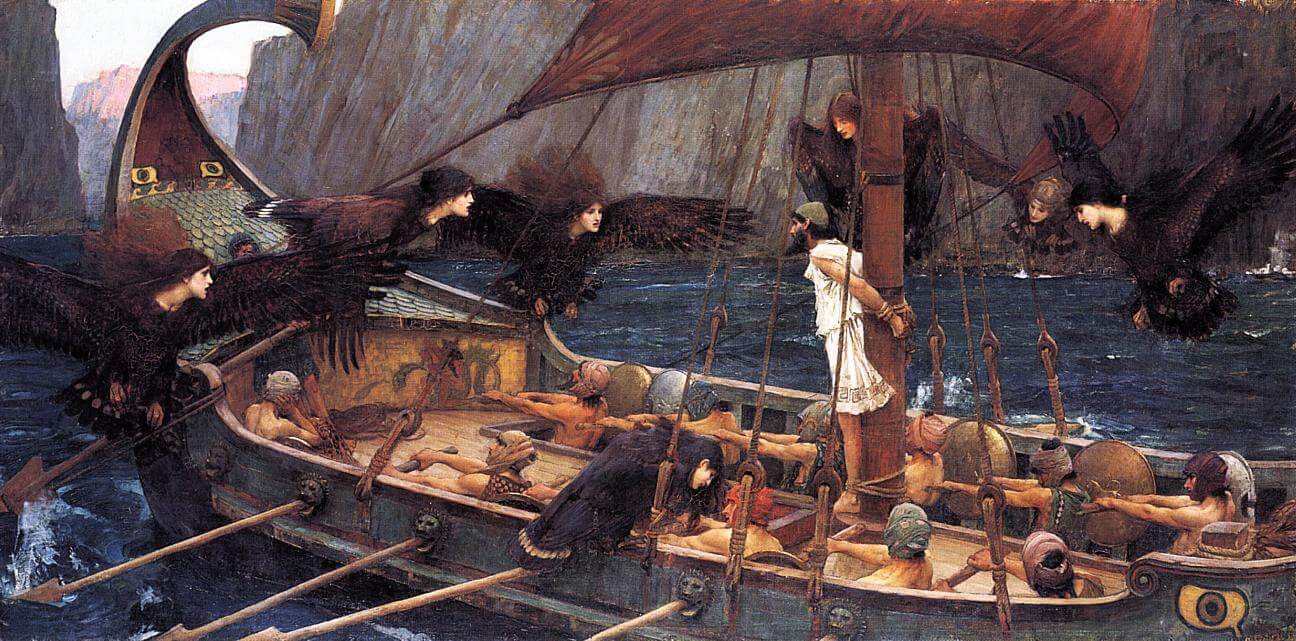 Ulysses and the Sirens painting by John William Waterhouse